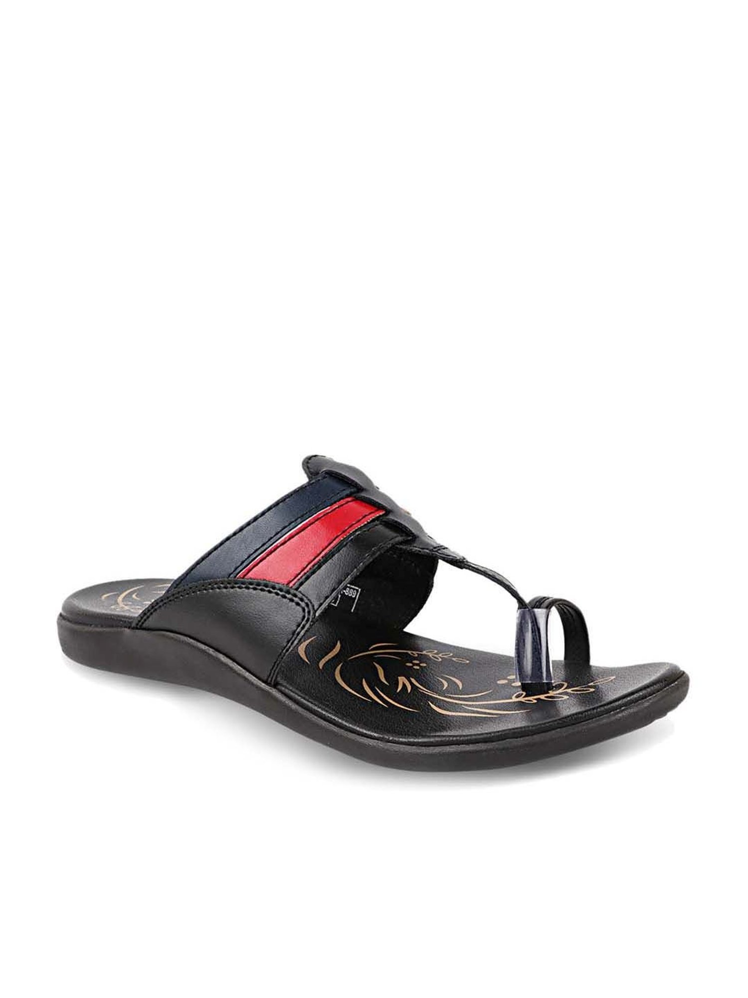 MediFeet Women's Coal Black Toe Ring Sandals