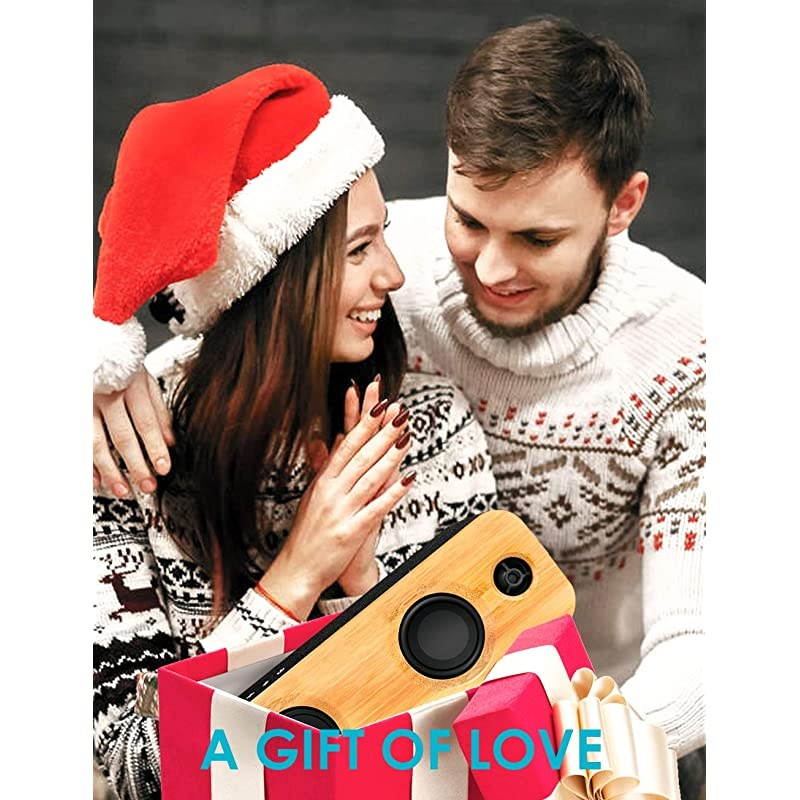 Life Bluetooth Speaker, 30W Loud Home Party Wireless Bluetooth Speakers, 2 Woofers&2 Tweeters for Super Bass Stereo Sound,TWS and 100Ft Bluetooth V5.0,12-Hour Playtime Subwoofer, Imitation Wood