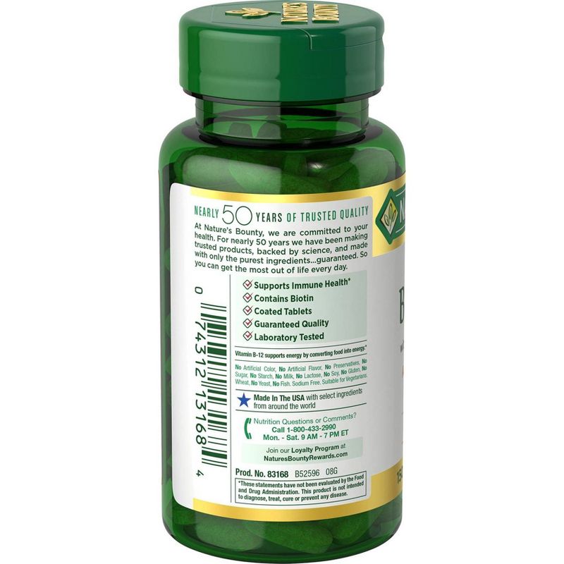 Nature's Bounty Super B Complex Dietary Supplement Coated Tablets - 150ct