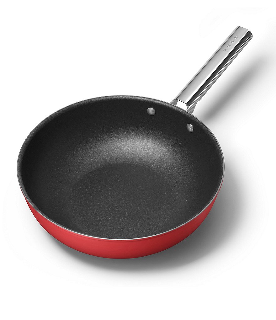 Smeg 50s Retro Style Nonstick 12#double; Wok Pan