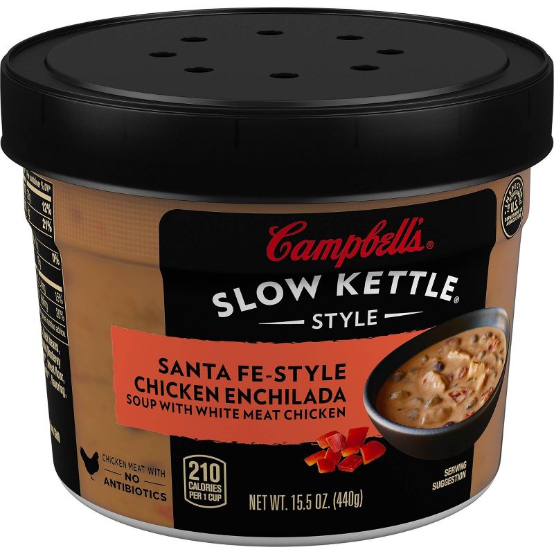 Campbell&#39;s Slow Kettle Style Santa Fe Style Chicken Enchilada Soup Microwaveable Bowl 15.5oz
