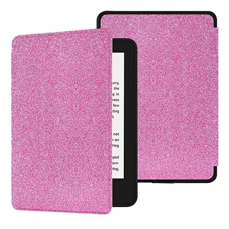 PU Leather Case for All-new Kindle Paperwhite (10th Gen - 2018 Release only—Will Not fit Prior Gen Kindle Devices), Shinning Pink