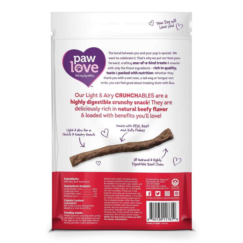 Paw Love Beef Crunchables Small Dog Treats