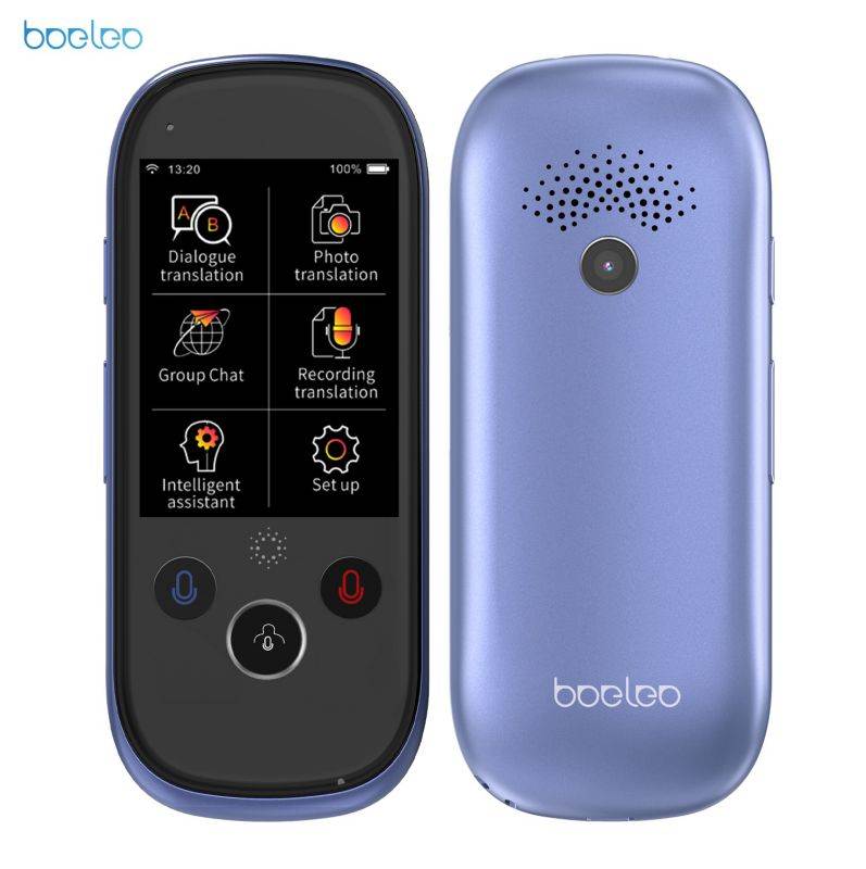 boeleo K1 Pro Smart Voice Translator Device with 2.4 Inch TouchScreen WiFi/Hotspot Connection/Offline Support 77 Languages Instant Two Way Translator Recording/Photo Camera Translation Portable for