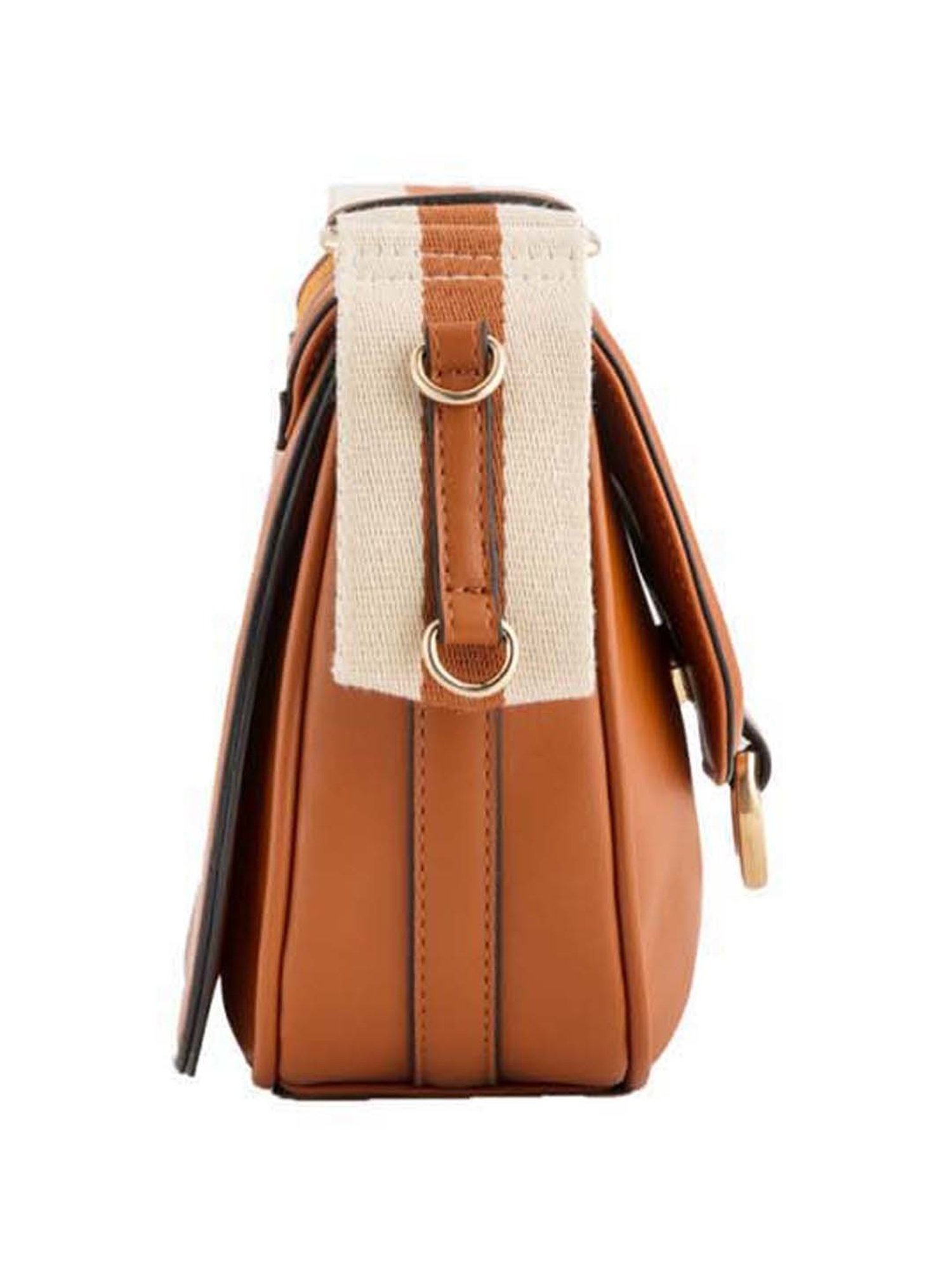CARPISA Tan Textured Small Sling Handbag