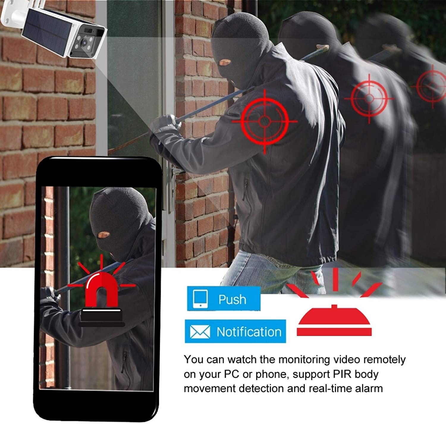 01 4G Solar Camera, 15 Meter Night Vision Two-Way Voice Function Solar Powered 1080P Hd(Southeast Asia and South America Frequency Bands)