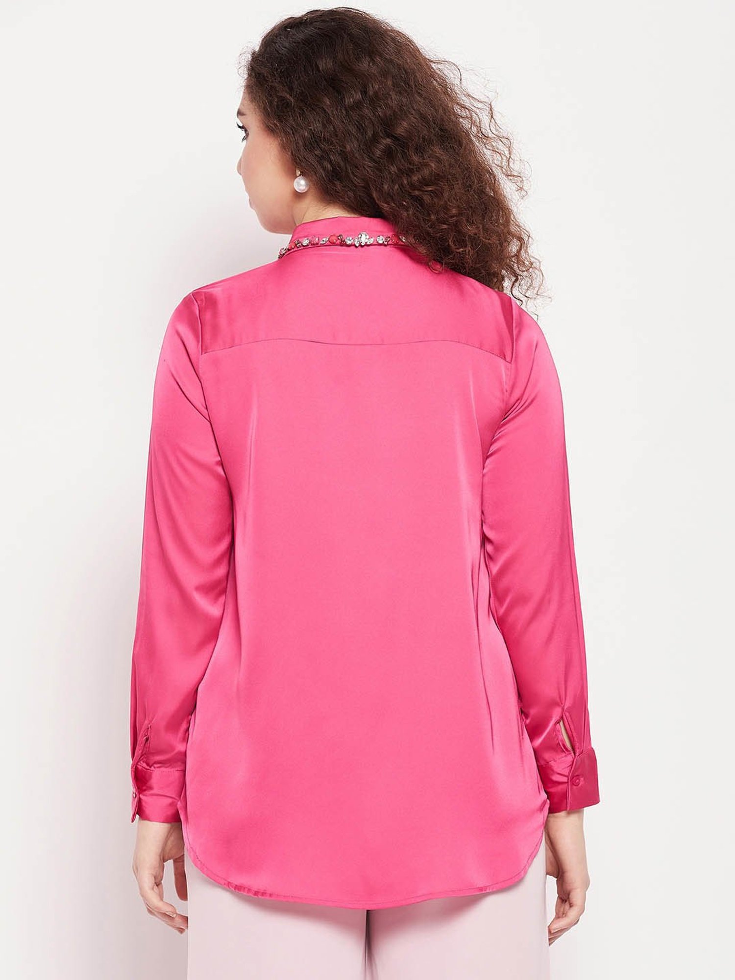 Camla by MADAME Pink Embellished Shirt