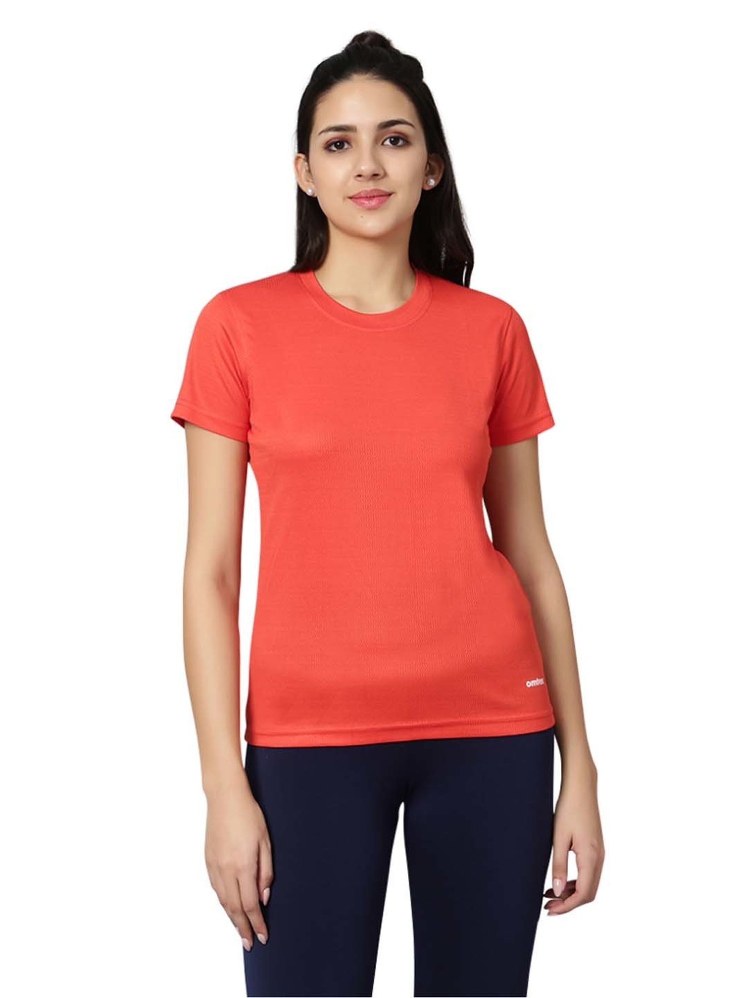 Omtex Rust Regular Fit Sports T-Shirt