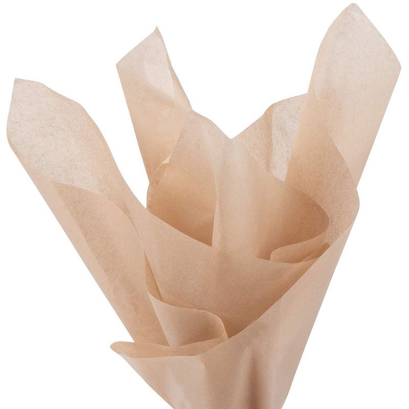 Genie Crafts 120-Pack Brown Gift Wraps Tissue Paper, Packaging Paper for Gift Bags, Arts and Crafts, 20 x 26 in