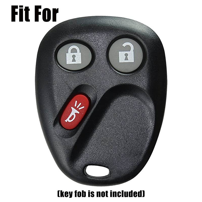 2Pcs Rubber 3buttons Key Fob Protector Remote Skin Cover Case Keyless Entry Jacket for LHJO11 Chevrolet Chevy Sivlerado 1500 2500 Equinox Tahoe Suburban GMC Sierra Yukon Cadillac Escalade