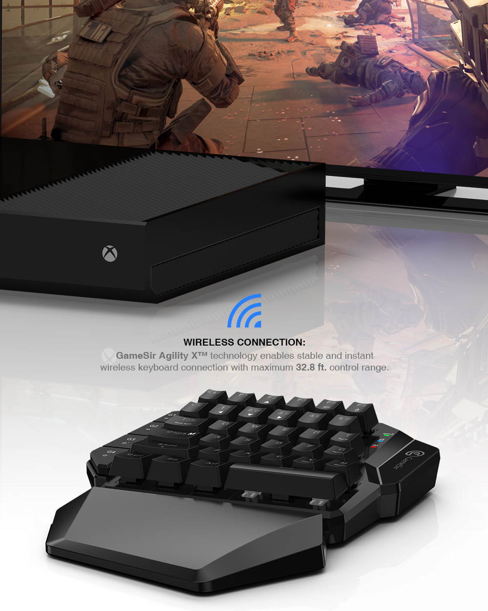 GameSir VX Aimswitch Keyboard and Mouse Adapter for PS4/ Xbox One/Nintendo Switch/ PS3 Wireless Converter Game Console