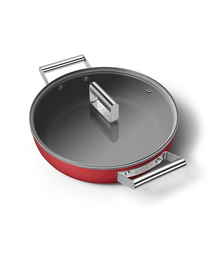 Smeg 50's Retro Style Nonstick 4-Quart Covered Saute and Brasier Pan
