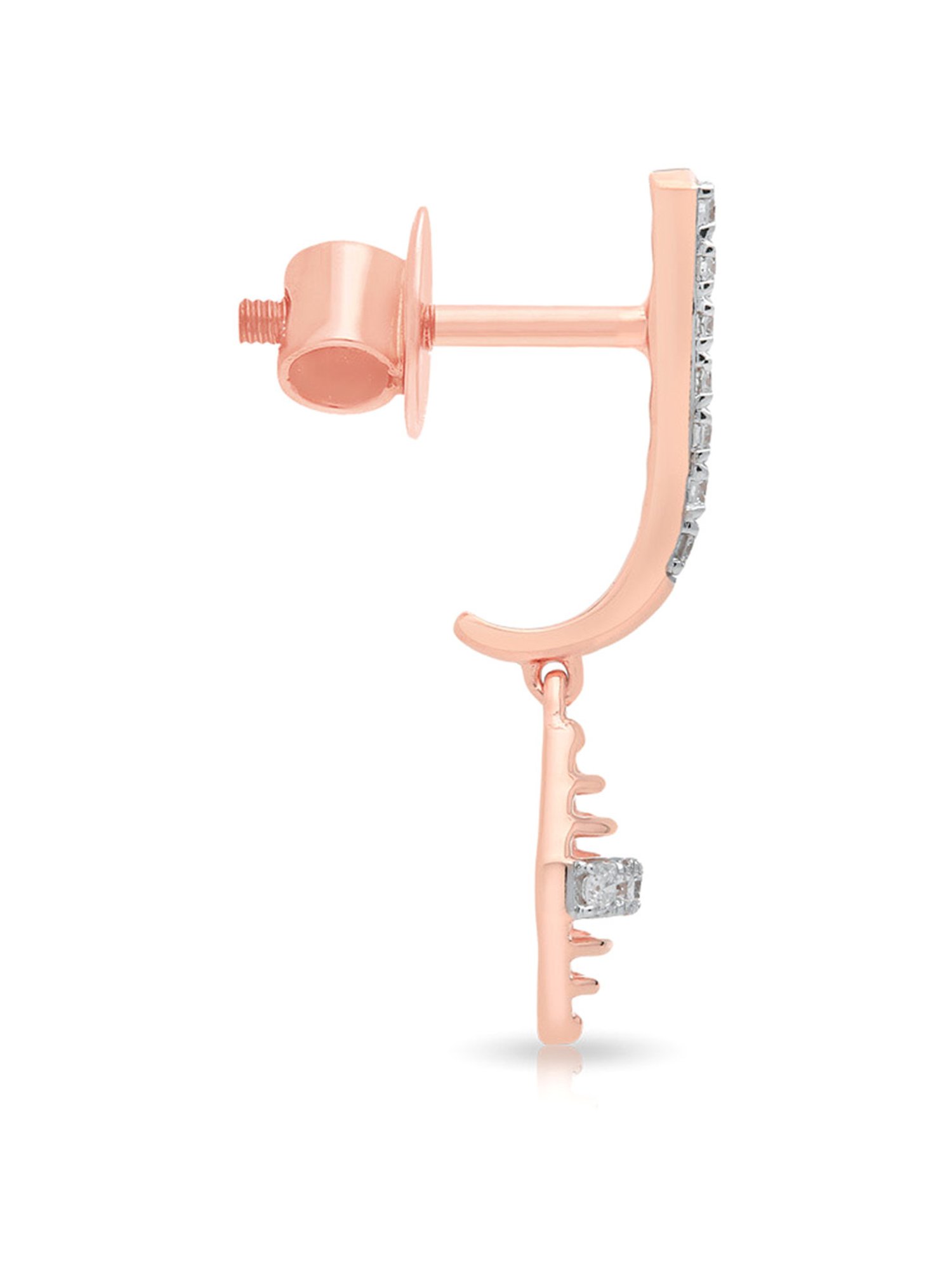 Malabar Gold and Diamonds 18k Rose Gold Drop Earrings
