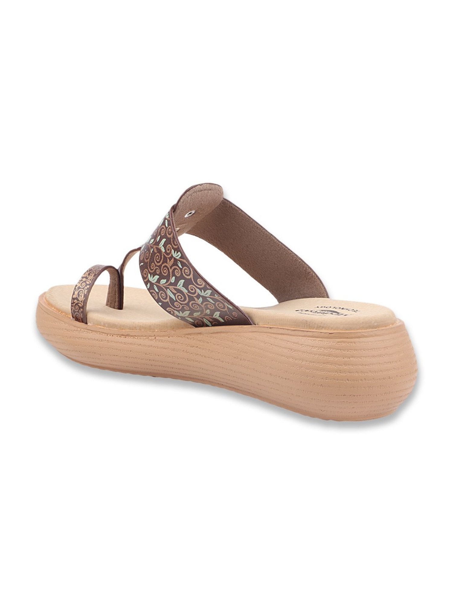 MediFeet Women's Brown Toe Ring Wedges