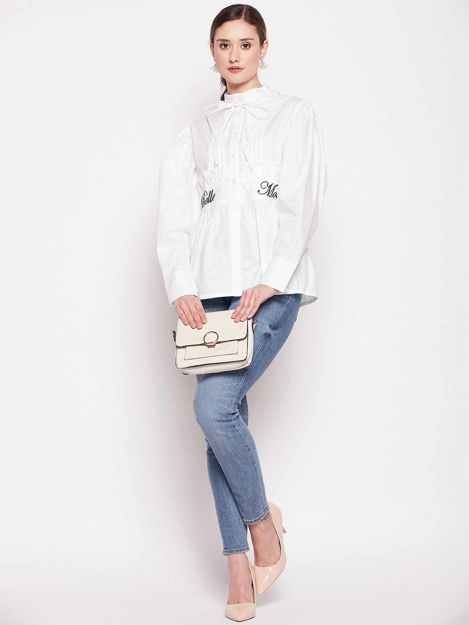 Camla by MADAME White Cotton Shirt