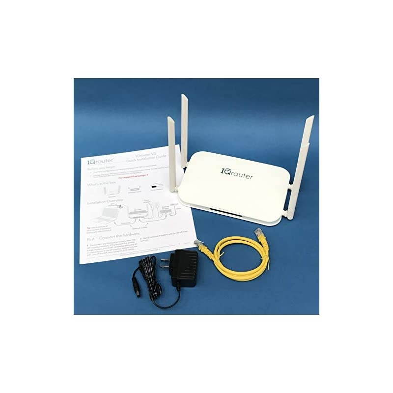 IQRV3 Self-Optimizing Router with Dual Band WiFi adapts to Your line for Improved Quality