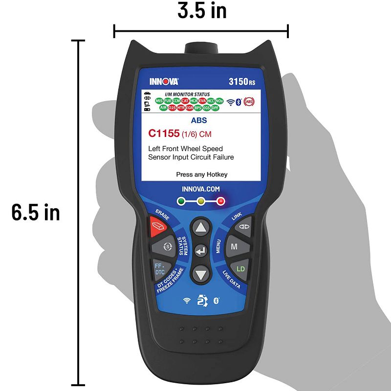 INNOVA 3150RS FixAssist Bluetooth Tech Scanner Code Live Data Reader Tool For ABS, SRS, and Battery Check Vehicle Diagnostics