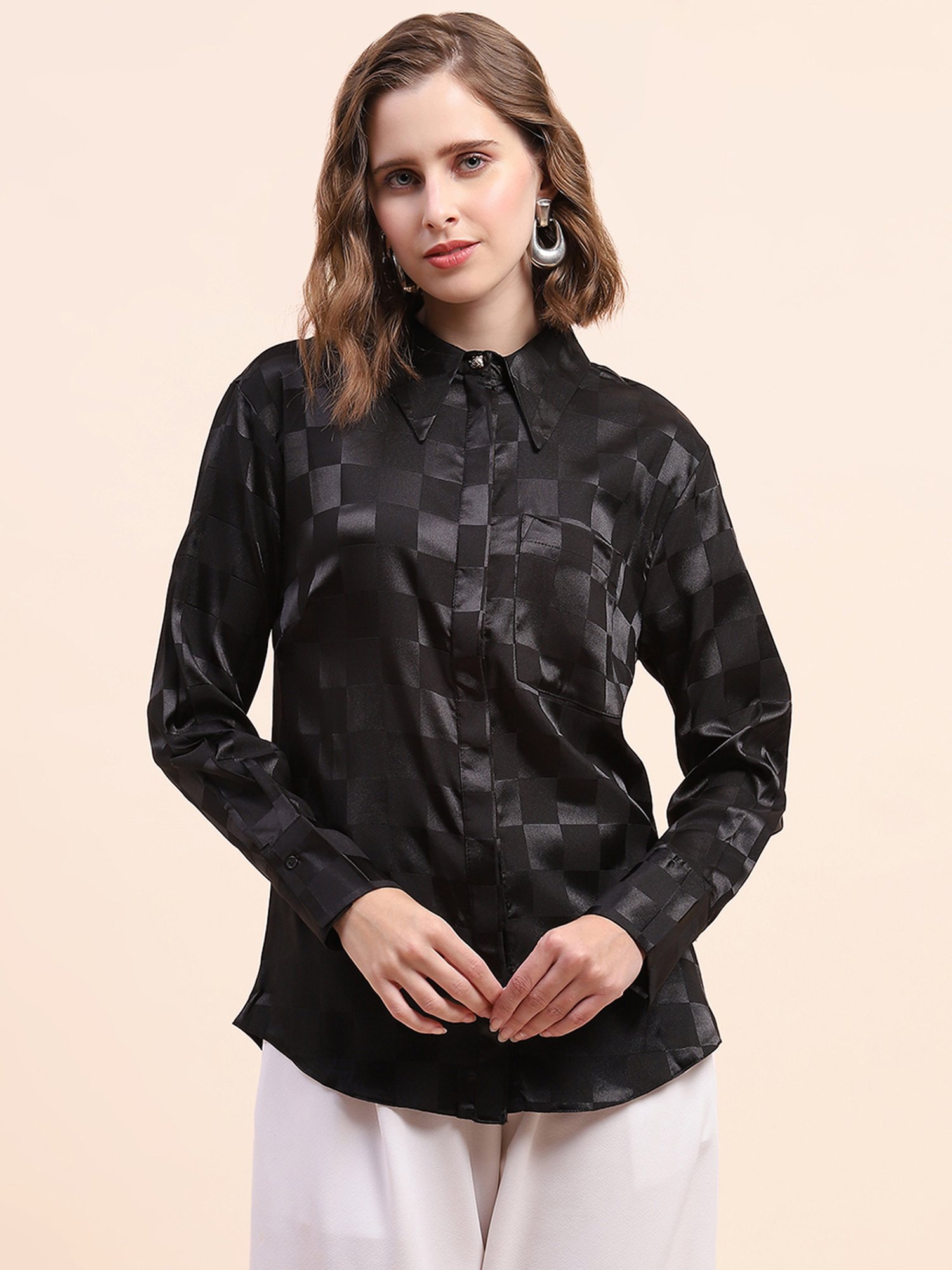 Camla Black Checks Shirt