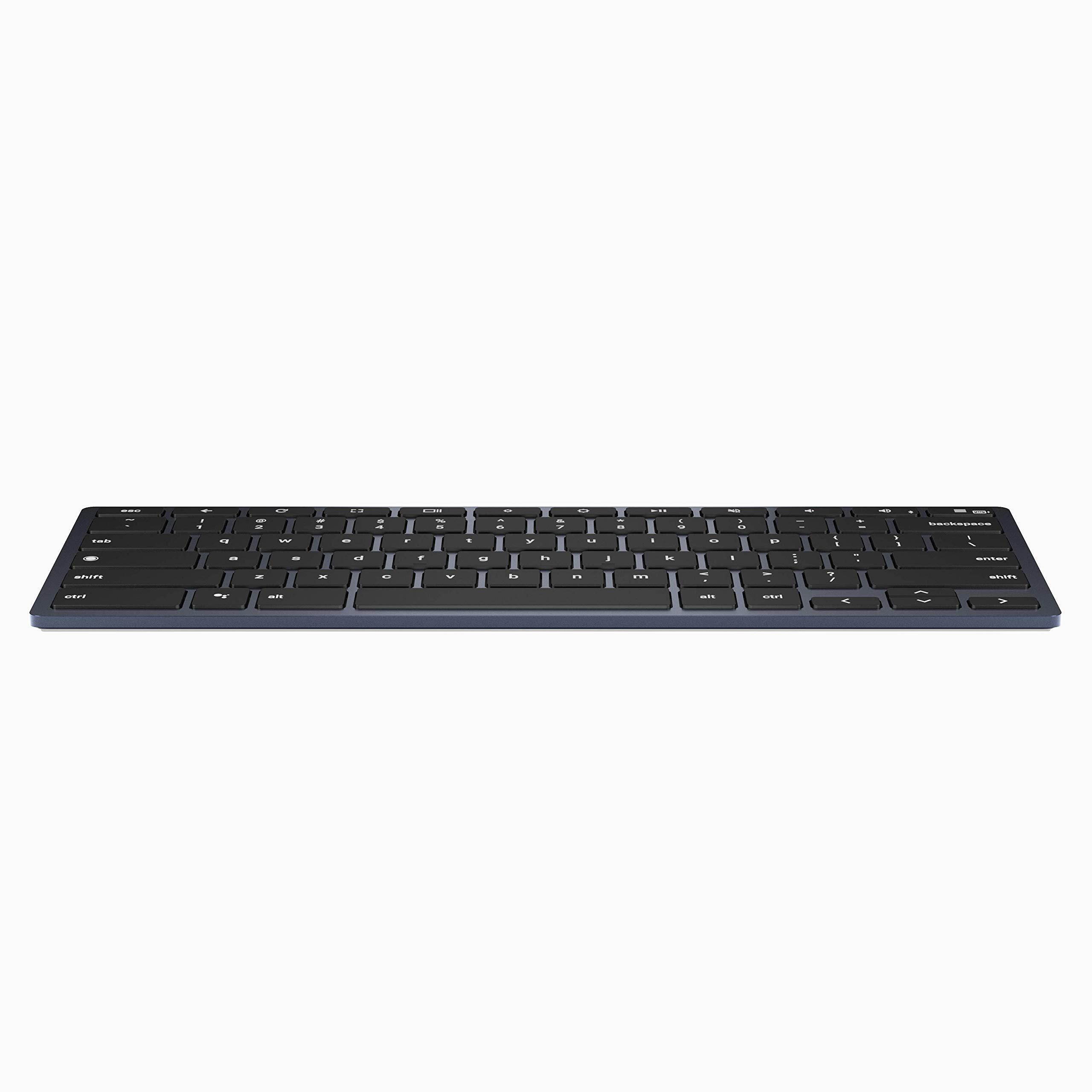 Brydge C-Type Wireless/USB Wired Desktop Keyboard for Chrome OS | Built-In Google Assistant Key & Dedicated Chrome OS Keys | Rechargeable Long Lasting Battery | Dual Connectivity (USB-C + Bluetooth 4.