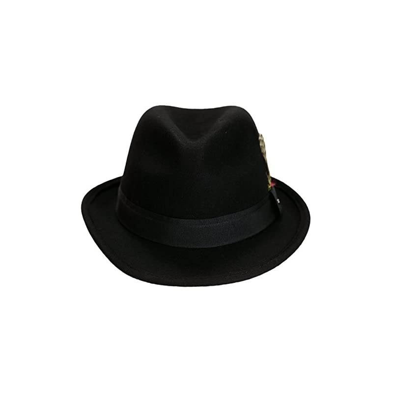 Mens 100 Wool Verve Trilby Fedora Hat XLarge fits 7 12 to 7 58 Black