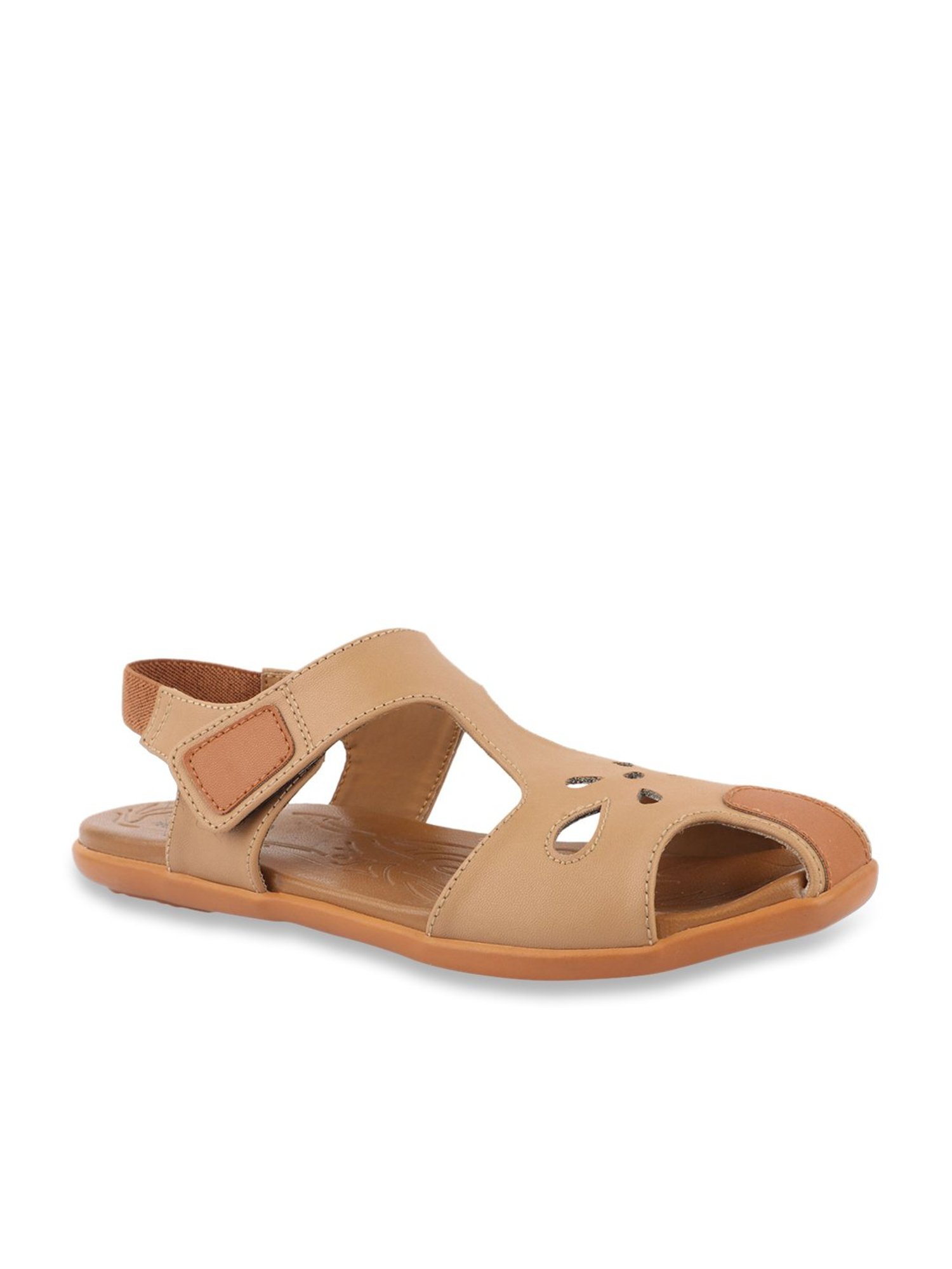MediFeet Women's Beige Ankle Strap Sandals