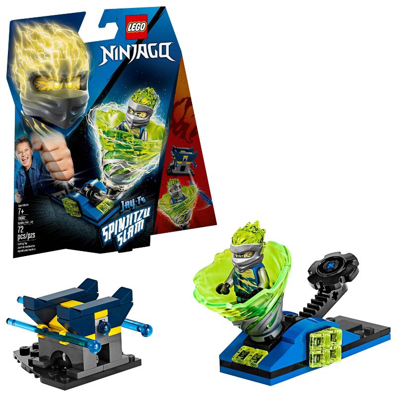 LEGO Ninjago Spinjitzu Slam - Jay Tornado Spinner Toy Building Set with Launcher 70682