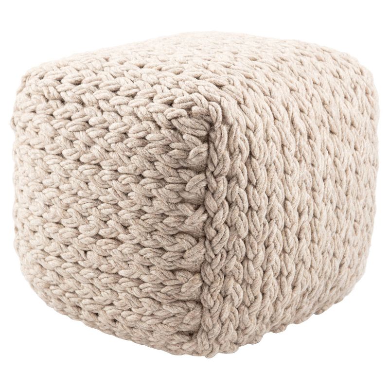 16&#34; Scandinavia Pouf Soft Taupe - Jaipur Living