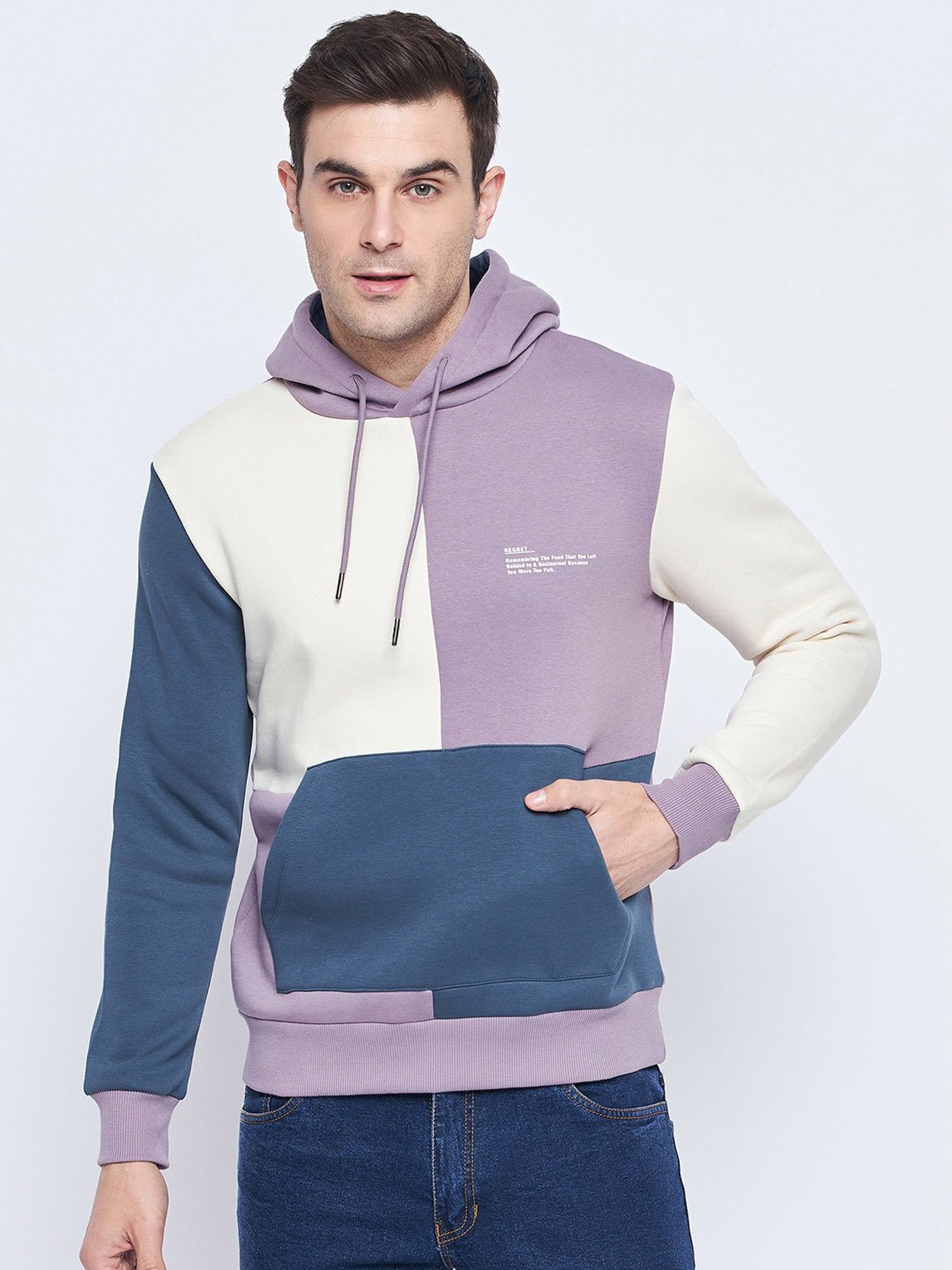 Camla Mauve Regular Fit Hooded Sweatshirt