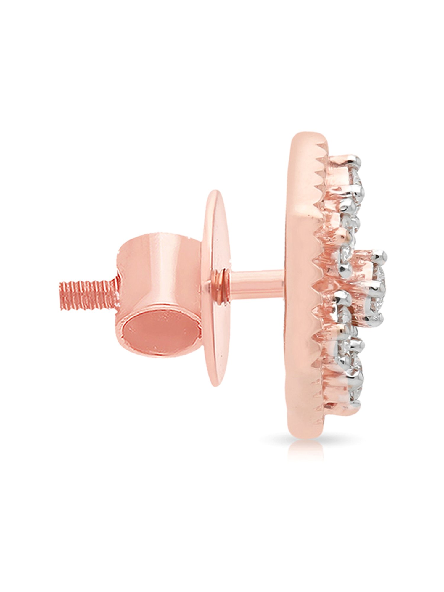 Malabar Gold and Diamonds 18k Rose Gold Stud Earrings