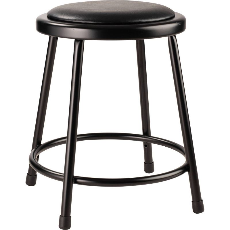 2pk 18&#34; Heavy Duty Vinyl Padded Steel Stool Black - Hampton Collection