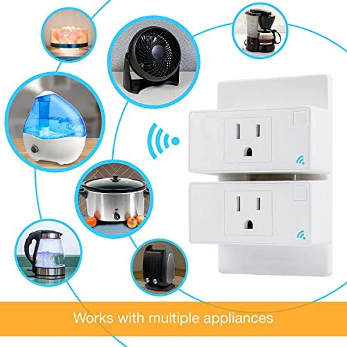 TOPGREENER Wi-Fi Plug with Energy Monitoring, Mini Smart Outlet, Control Lights and Appliances from Anywhere, No Hub Required, White, Compatible with Alexa and Google Assistant, TGWF115PQM