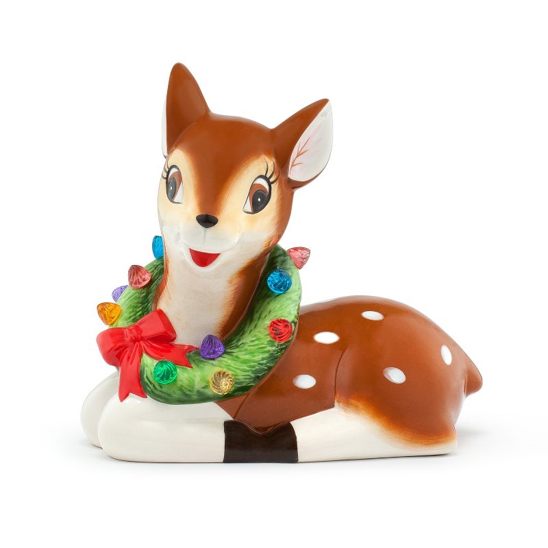 Mr. Christmas Nostalgic Reindeer LED Ceramic Figure Christmas Decoration - 10.5"