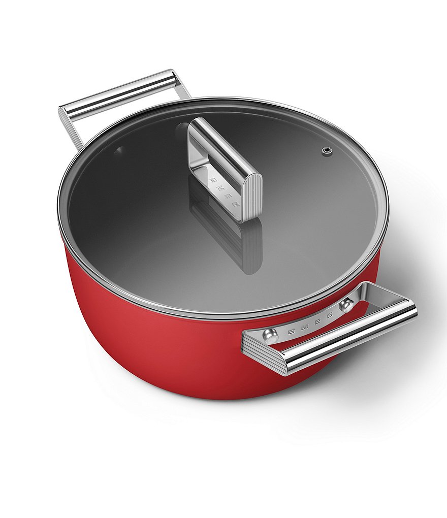 Smeg 50s Retro Style Nonstick 5-Quart Casserole w/Lid