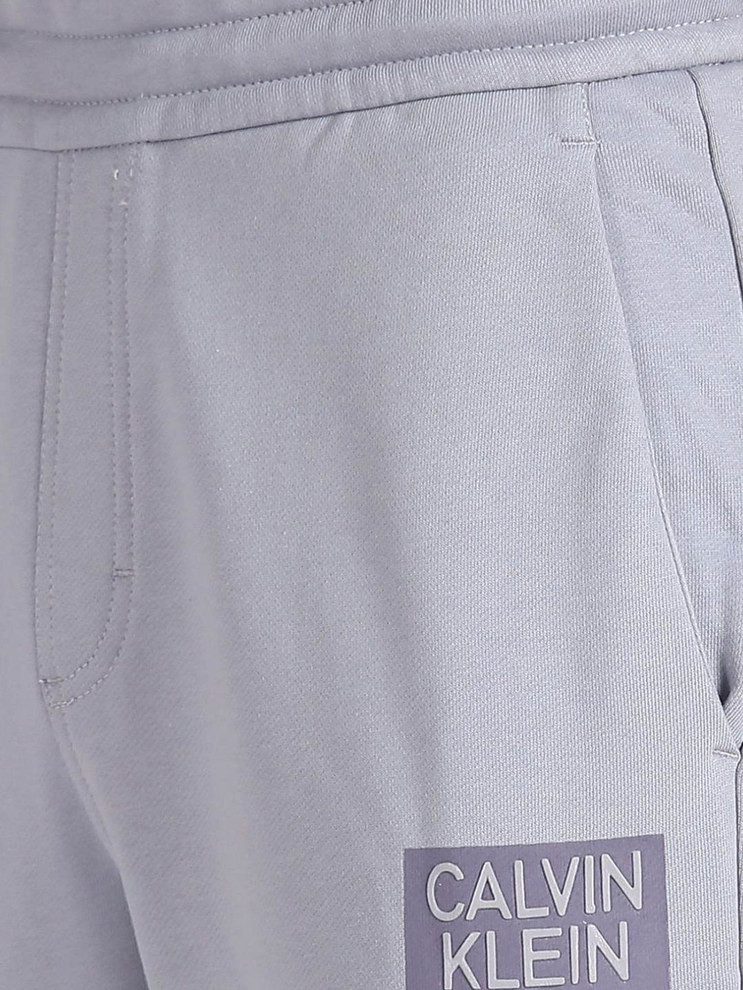 Calvin Klein Dapple Grey Cotton Regular Fit Joggers