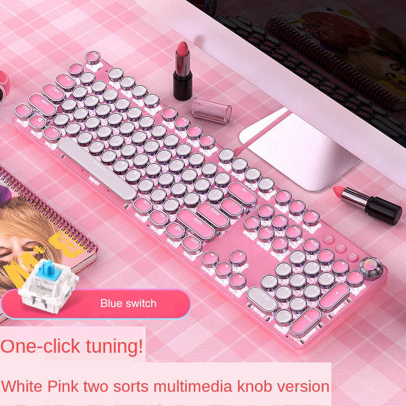 YINDIAO Mechanical Gaming Keyboard, LED Gaming Backlit, 104 Anti-ghosting Keys, Quick-Response Black Switches Keyboard, Multimedia Control Gaming Keyboard for PC and Desktop Computer