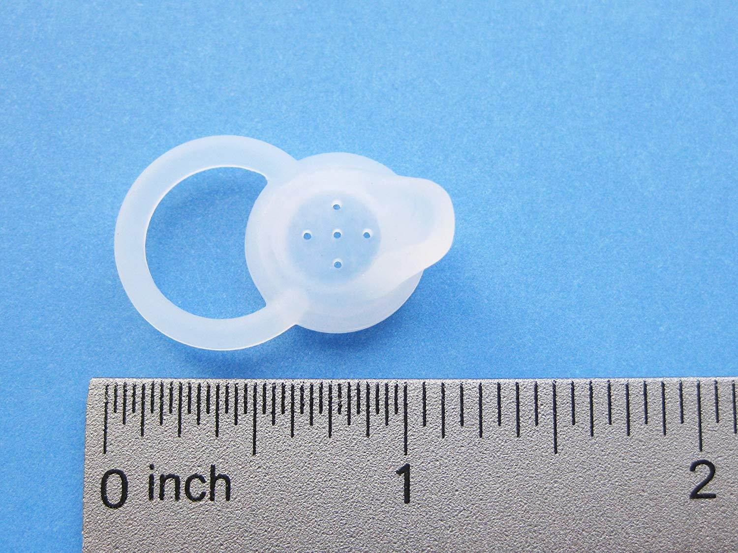 3 White Large (L) Earbuds Set for Motorola Elite Flip HZ720, H17, H17txt, H19, H19txt, HX550, H525, H520 Wireless Bluetooth Device