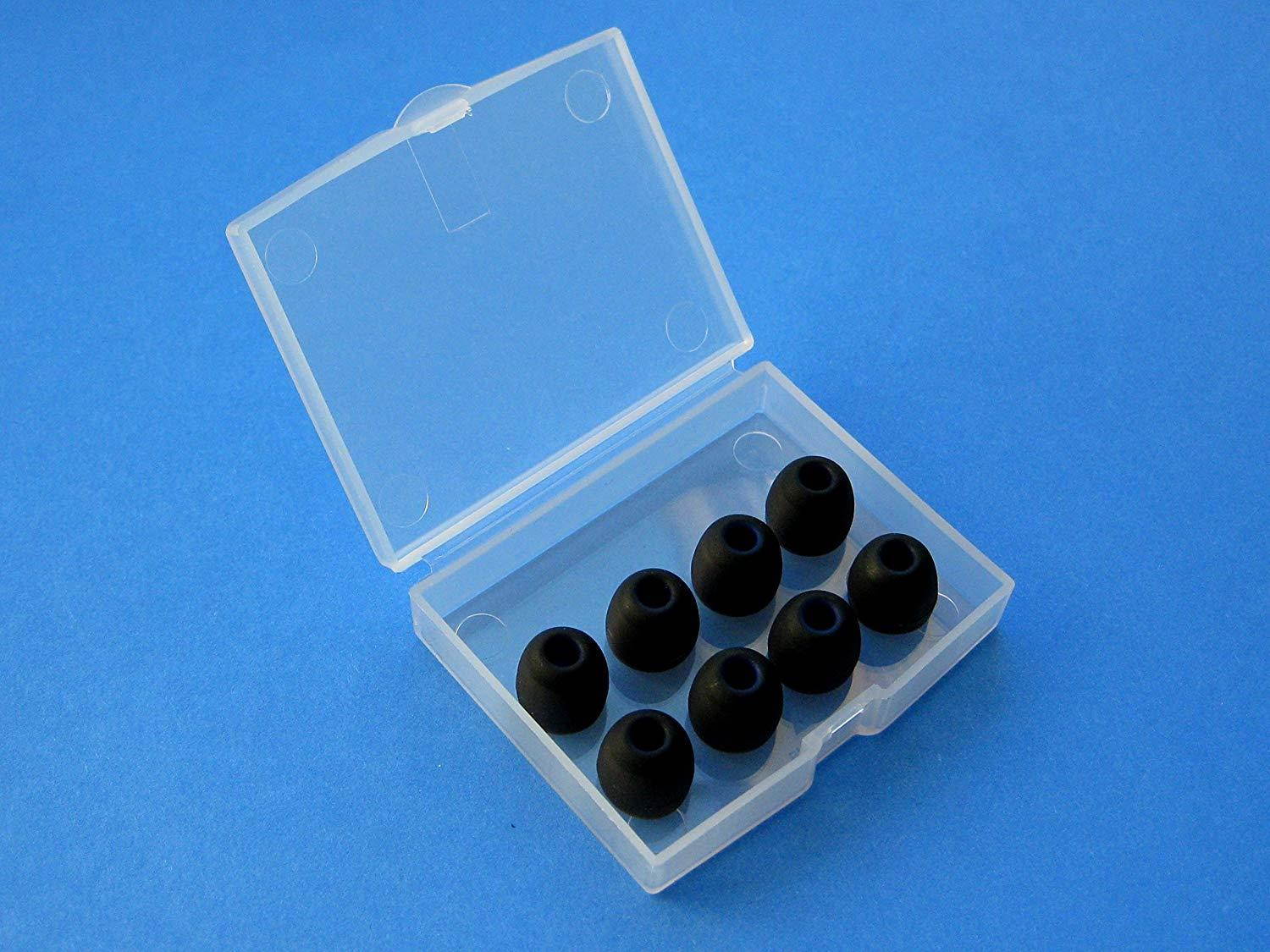 8pcs Small (S) Comfort Stay (BK) Replacement Set Earbuds Eartips for Jaybird X2 Wireless Bluetooth In Ear Earphones/Headphones