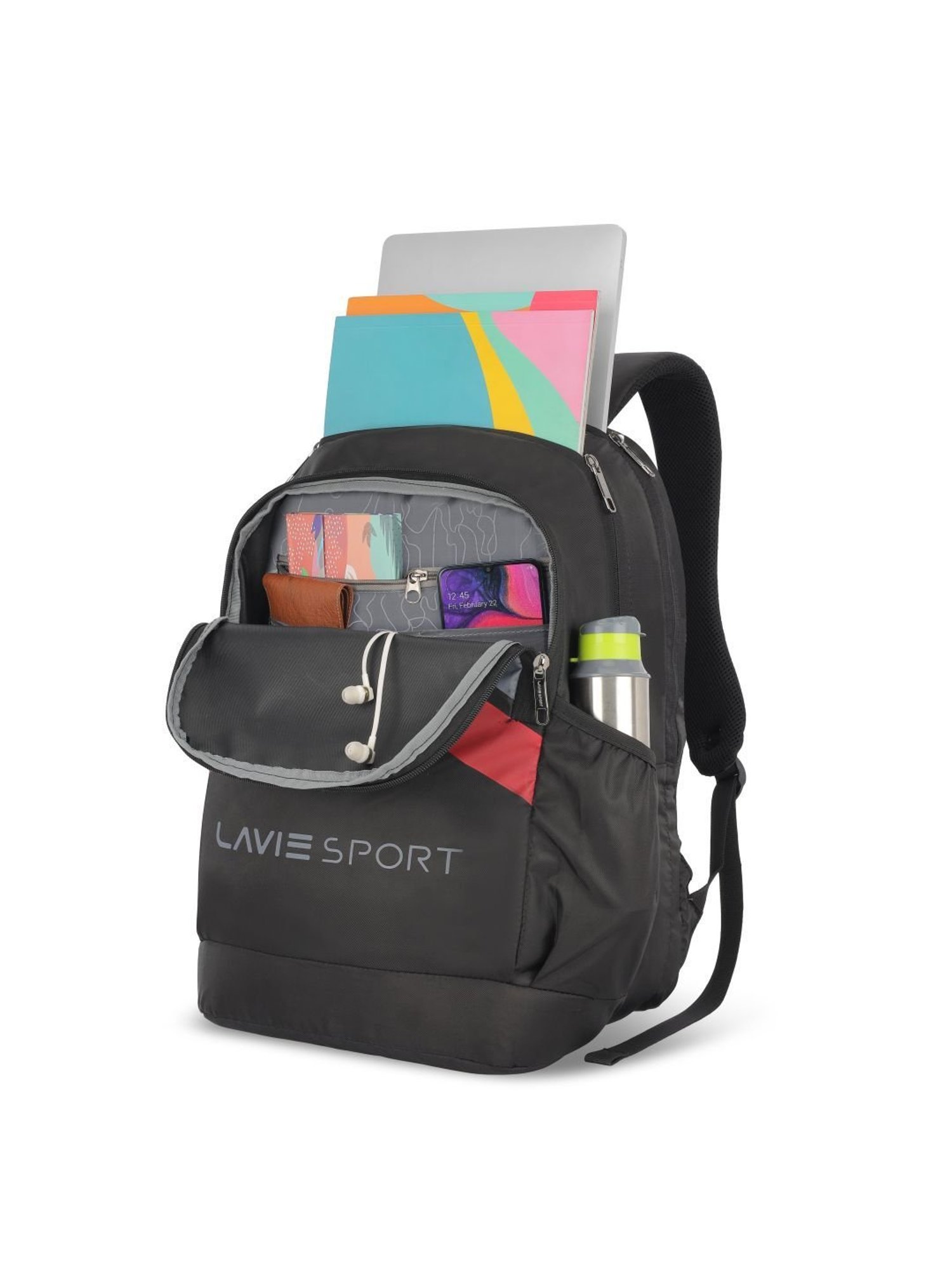 LAVIE SPORT Black Printed Laptop Backpack