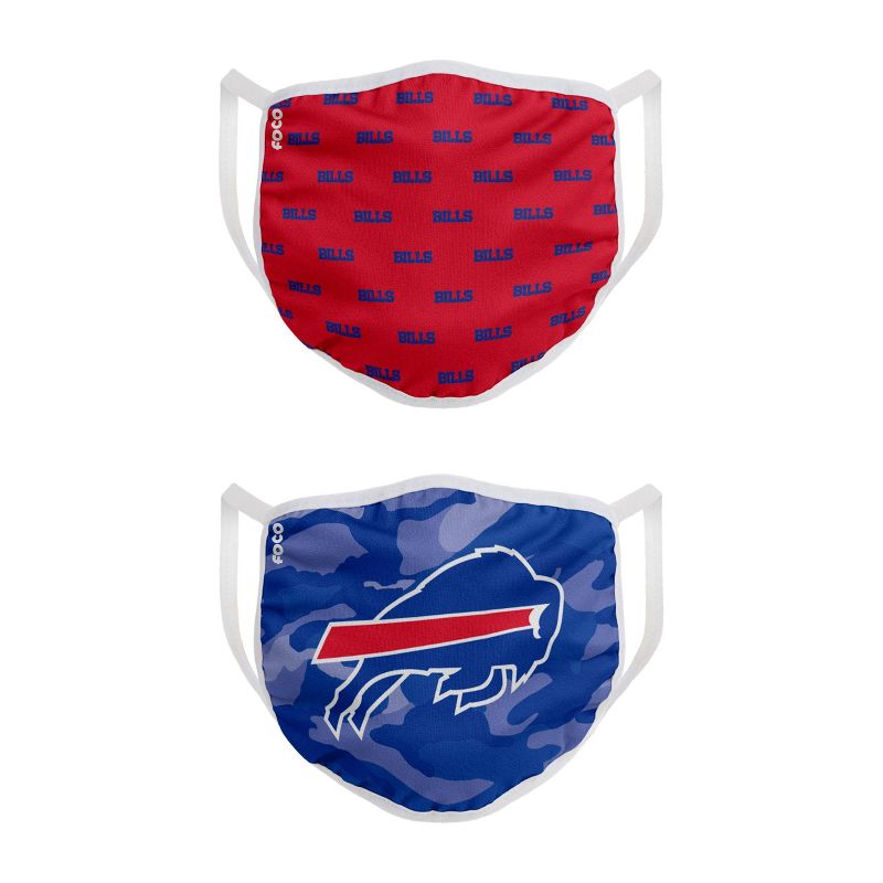 NFL Buffalo Bills Youth Face Covering 2pk