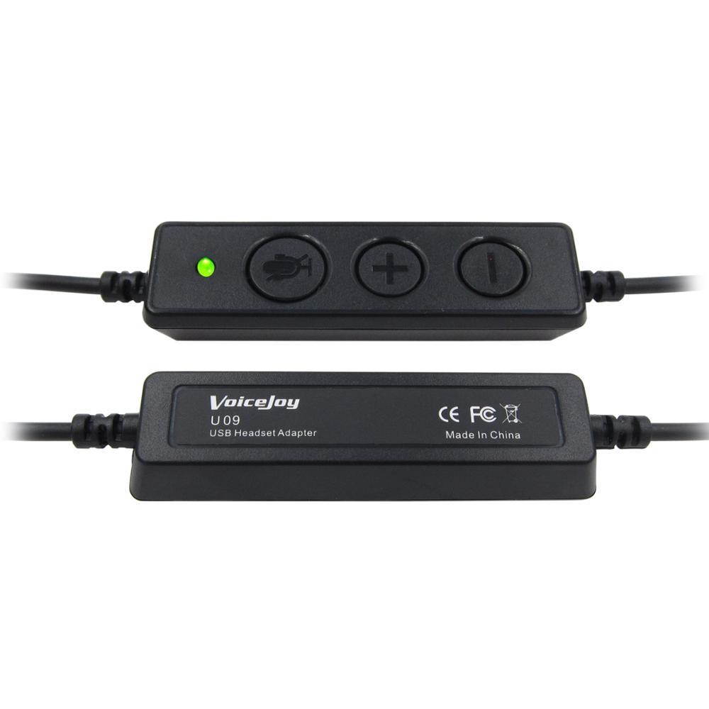 VoiceJoy Call center headset with microphone USB plug headphone for computer and PC Volume control and Mute Switch