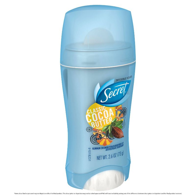 Secret Fresh Invisible Solid Antiperspirant &#38; Deodorant Cocoa Butter - 2.6oz