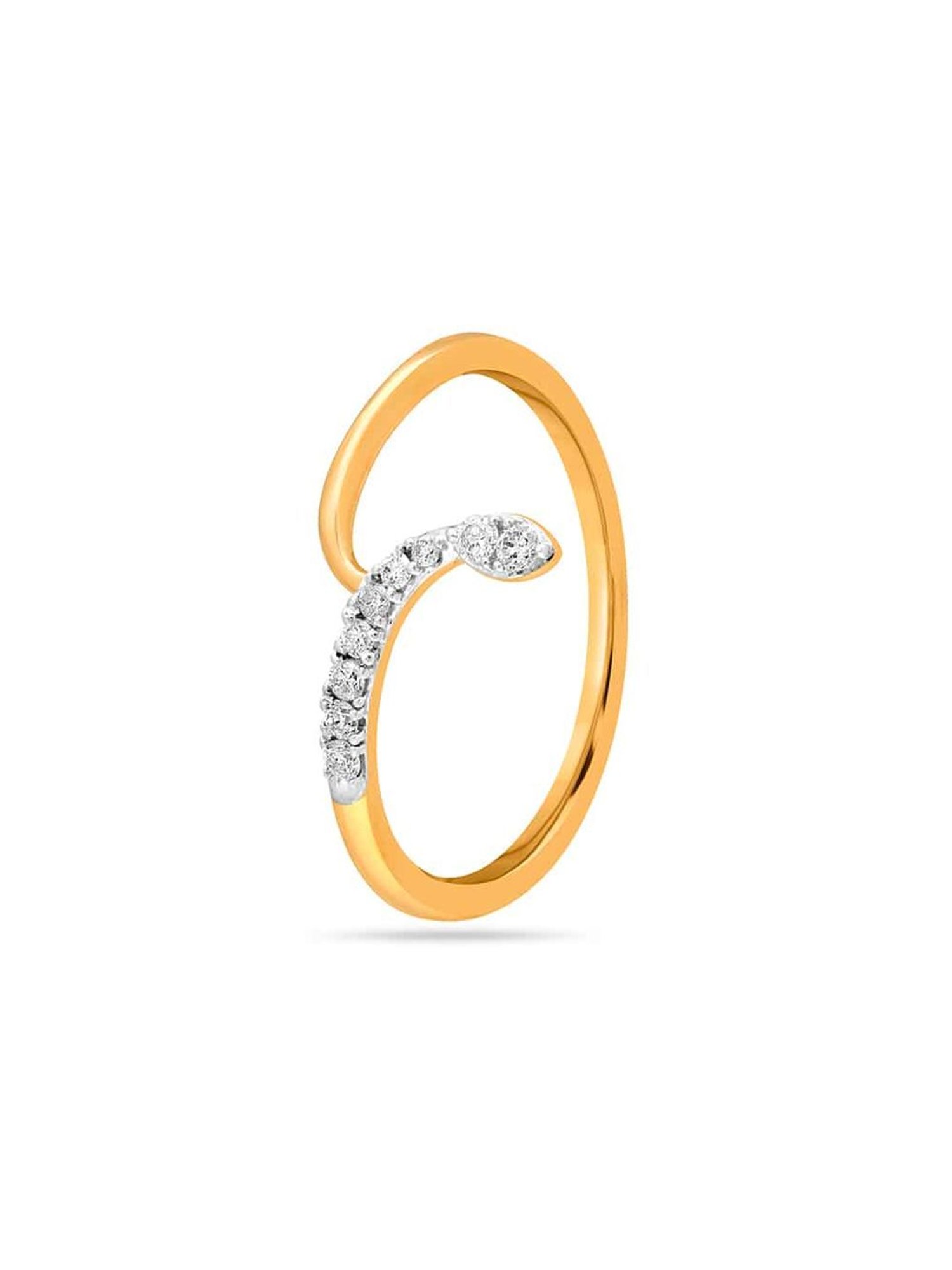 Mia By Tanishq Nature's Finest 14k Yellow Gold Radiant Sp Elegance Diamond Ring