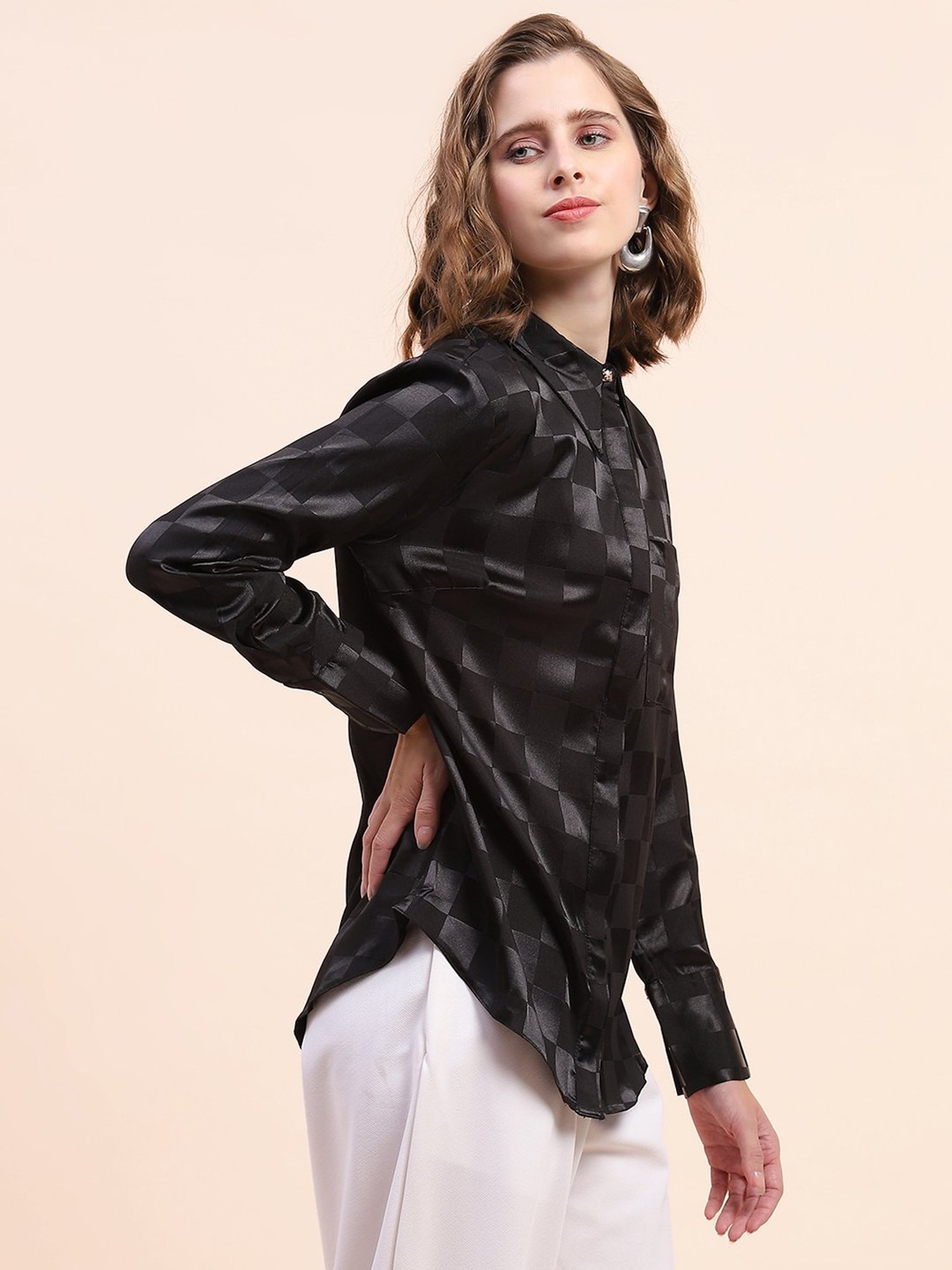 Camla Black Checks Shirt