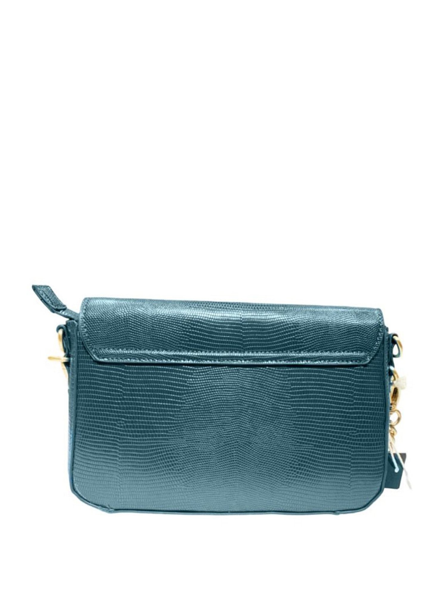 Carpisa Cassandra V1 Petrol Faux Leather Textured Sling Handbag