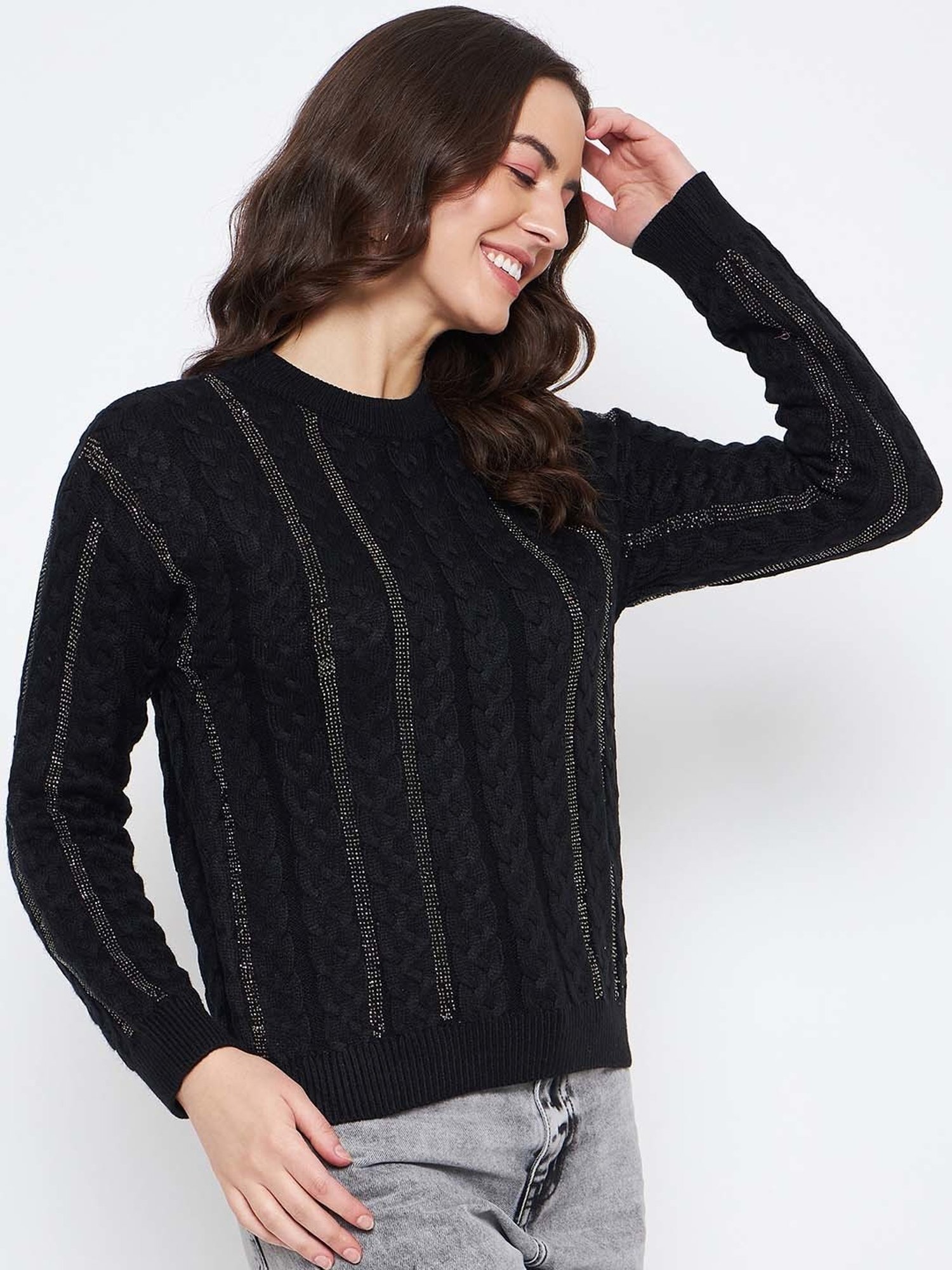 Camla Black Embellished Sweater
