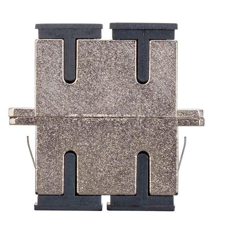 Monoprice SC Duplex Die Cast Metal Fiber Adapter ( 6 Pack ) Female To Female, Single Mode, Easy to Install, Use with Blank Panels
