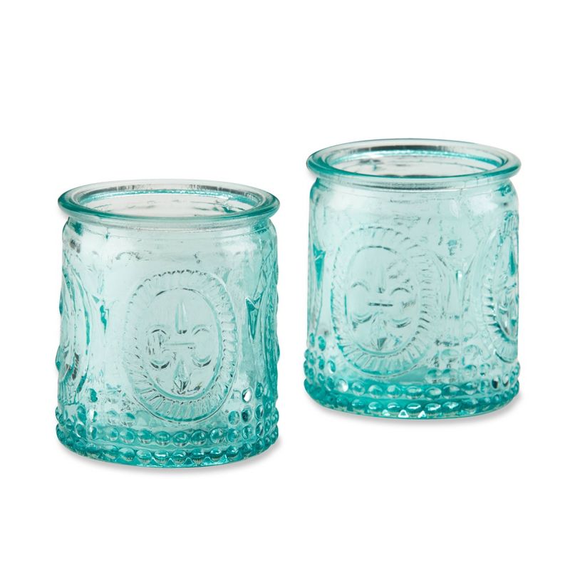 12ct Vintage Blue Glass Tealight Holder