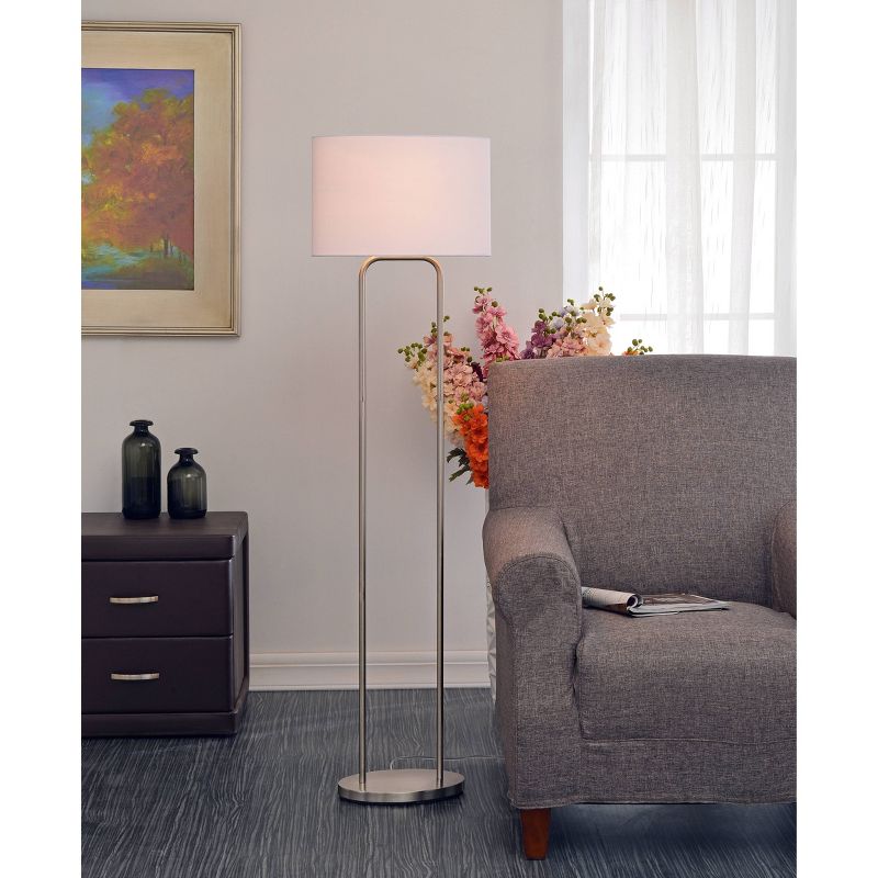 3-way Floor Lamp Stainless Steel (Includes CFL Light Bulb) - Kenroy Home