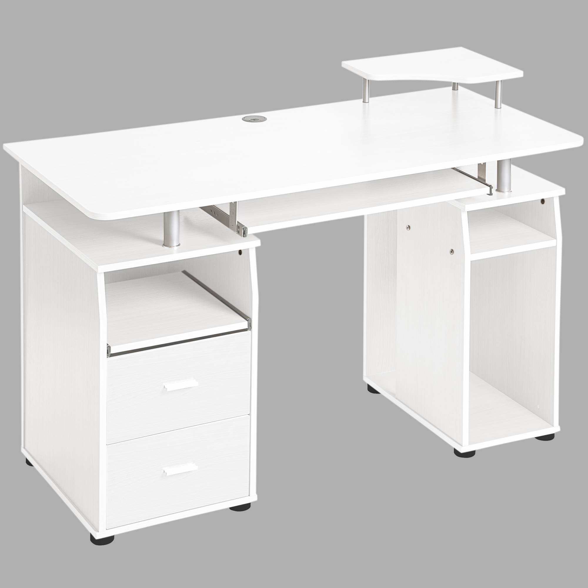 Computer Desk with Keyboard Tray Drawer Home Office Desk Workstation with Storage Modern Executive Office Desk