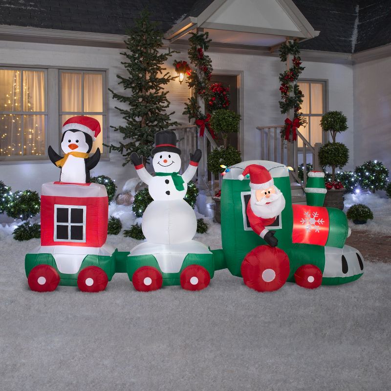 Buy Gemmy Christmas Airblown Inflatable Car Train Scene Giant , 5.5